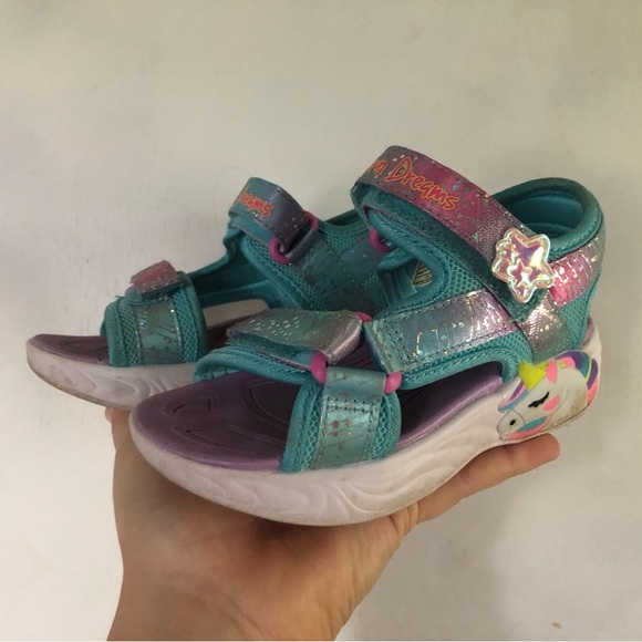 Skechers Sz 10 Girls Sandals - Picture 1 of 5